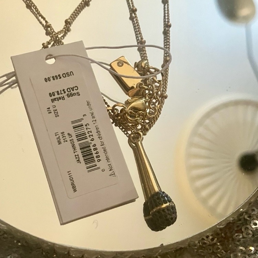 NWT Kate Spade ♠️ “Jazz Things Up”Microphone 🎤 Pendant Necklace